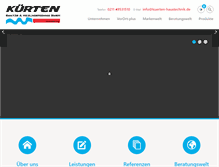 Tablet Screenshot of kuerten-haustechnik.com